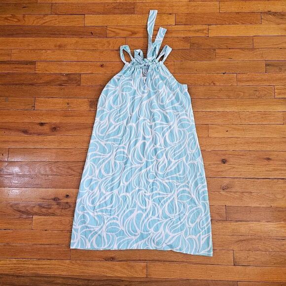 Boden Womens A Line Dress Blue White Tie US 8 - Picture 2 of 5